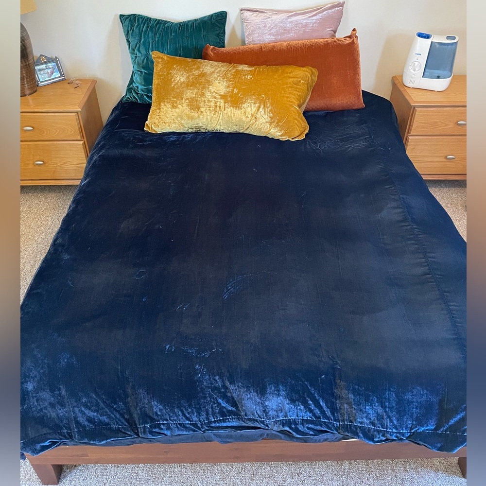 West Elm Velvet Bedding Set Queen